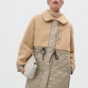 NWT EVERLANE TEDDY QUILTED COAT - SZ Large